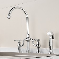 Brass 2-Handles Bridge Kitchen