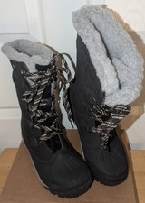 Bearpaw Women's Desdemona Waterproof Lace Up Snow Boot Black Size 9