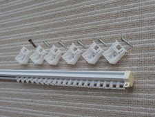 Silent Gliss 1280 White Hand Operated Curtain Track 2.4m with Wall Brackets