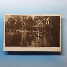 Aylestone Postcard 1922 Real Photo Rowing Boat House People Leicester