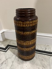 Vintage Large Lava Vase West Germany Pottery by Scheurich 