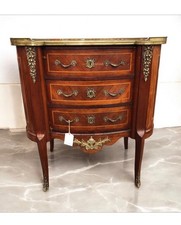Louis XV Style Kidney Shaped Mahogany Ormolu Chest of Drawers