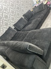 EMPEROR 3 SEATER SPLIT SOFA LUCERNE WITH ARMLESS UNIT CHARCOAL MIX