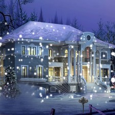 Christmas~Snowflake Projector LED, Moving Snowfall Laser Light Outdoor Landscape