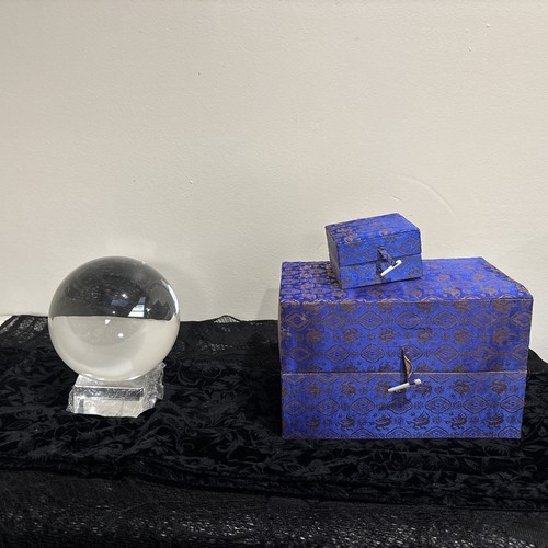 Vintage clear crystal ball - crystal,