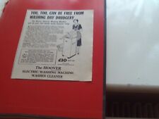The Hoover Electric washing machine  vintage magazine advertisement