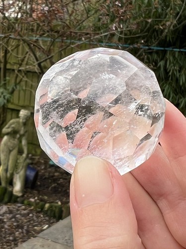 Clear quartz hand faceted - quartz,