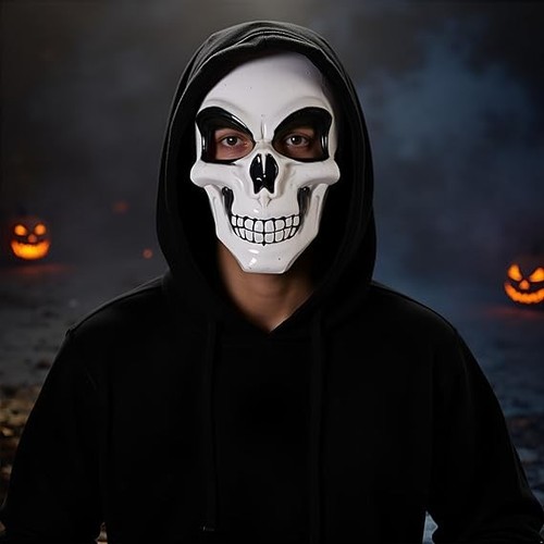 Adults white skeleton - white, mask