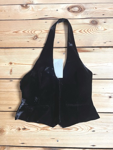 Zara nwt black velvet - zara, halter