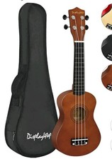 Display4top 21 Inch Soprano Ukulele Kids Bundle with Gig Bag, Picks, (brown)