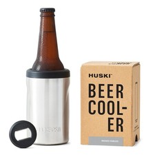 Stainless Steel Beer Cooler – Triple Insulated Can & Bottle Holder with Opener