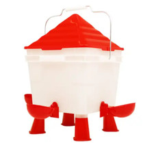 Chicken Poultry Drinker Waterer Dispenser Chick Bird Large Hangable Legs 8.5L