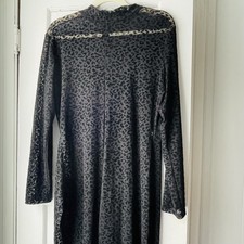 Sheer 2XL Black Velvet Leopard