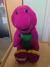 18" Talking Barney / Purple Dinosaur / Plush Toy 2001 / Kids TV Character