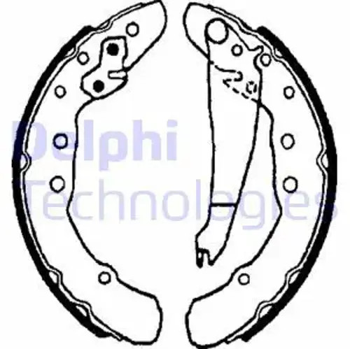 Brake shoes ls1655 delphi - brake,