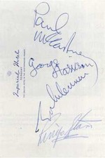 THE BEATLES Signed Hotel