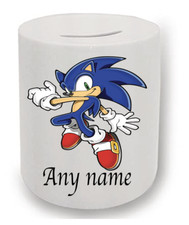 Sonic the Hedgehog personalised money box 