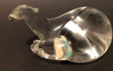 PAPER WEIGHT ART GLASS  Otter Sculpture LANGHAM GLASS COLLECTABLE VGC