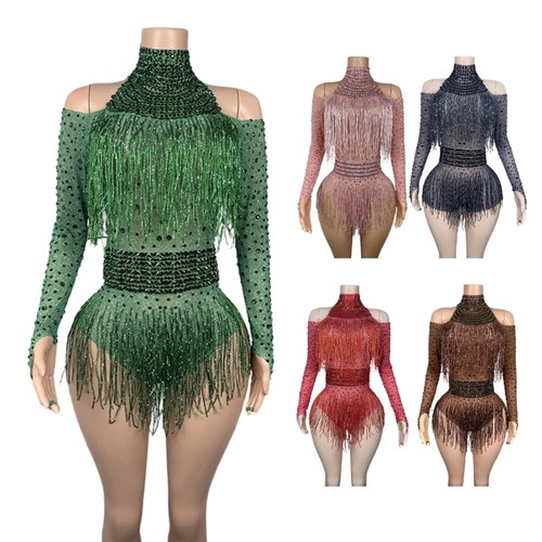 Womens rhinestones bodysuit - rhinestones,