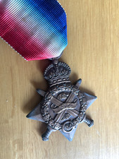 WW1 British Army 1914 Mons Star Medal Ribbon Private Fiddiham 2 Border Regiment