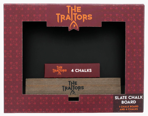 The traitors slate chalk board - chalk,