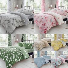 Birdie Blossom Duvet Quilt Covers Soft Easy Care Bed Linen Floral Summer Bedding