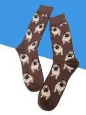 Men's Dark Brown Pug Dog