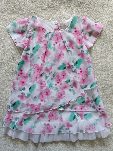 Girls floral layered dress - layered,