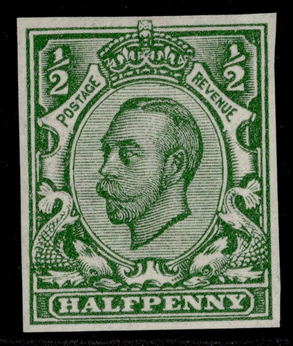 Sg346 d green wmk - gb, ½d
