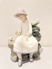 NAO Lladro Girl with Bird –