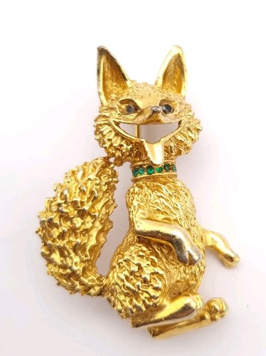 Vintage fox brooch - brooch, numbered