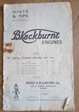 Hints & Tips Blackburne Engines Motorcycle Single Cyclinder 1924  - 1925