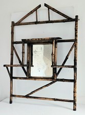 Antique Bamboo Mantle Mirror