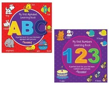 Alphabet Numbers Early Learning Books ABC 123 Easy Practice Reading Writing