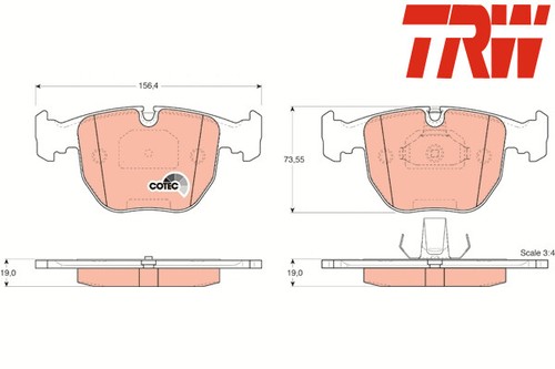 Front brake pads set - front,