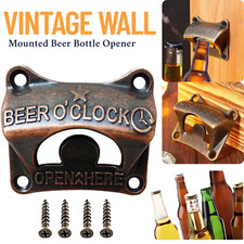 VINTAGE WALL MOUNTED BEER BOTTLE OPENER CAST IRON BOTTLE OPENER WALL MOUNTED