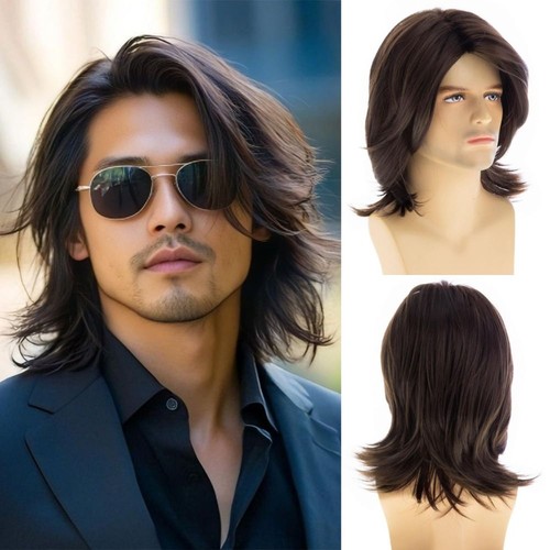 Synthetic men brown wigs - men,