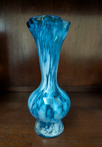 Small blue and - white,