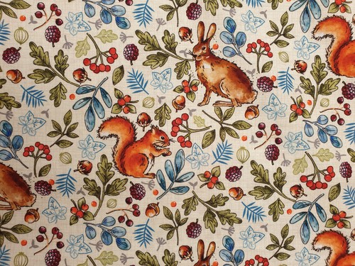 Squirrel hare fabric - squirrel, 100%