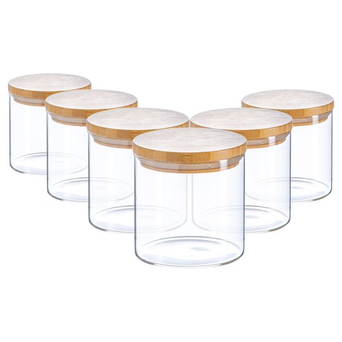 Scandi glass storage - 6x,