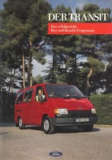 Ford Transit brochure brochure with motorhome colors price list technology 1989 60