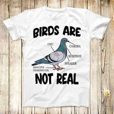 Pigeon Birds Are Not Real Spy Conspiracy Theory T Shirt Meme Unisex Top Tee 4906