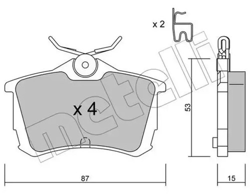 Brake pads 0465 metelli - pads,