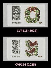 US CVP115 CVP116 Holiday Cheer Kiosk ATM F single set 2 MNH 2025