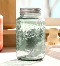 BALL MASON JAR QUART  Seafoam