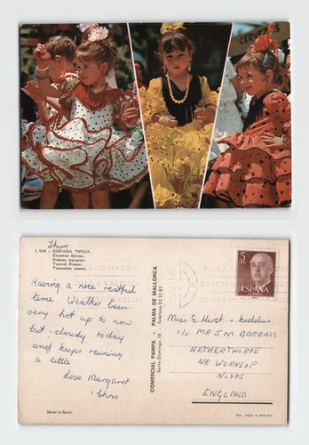 Postcard spanish children - -, in