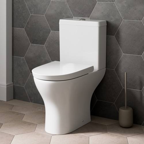 Close coupled toilet - toilet, modern