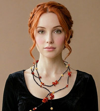 Real freshwater pearls, red