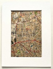 Antique 1930s London Map - Mounted - Colour - ISLINGTON, CLERKENWELL 15