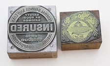 2 Vintage Printers Blocks